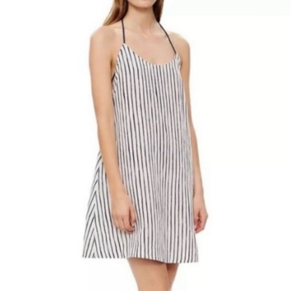Tory Burch Black and White Striped Dress